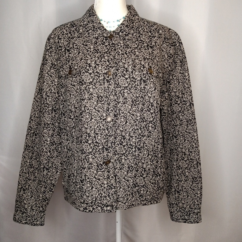 CHARTER CLUB Scroll Pattern Blazer Sz XL